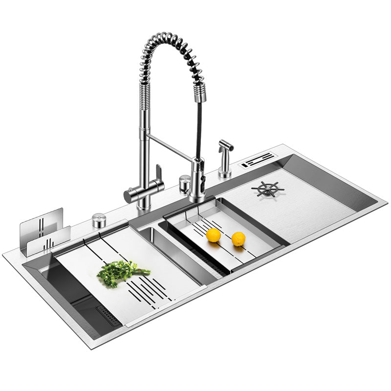 304 stainless steel kitchen sink, double sink, large size 1200x500x220mm MT-12050X ASRAS